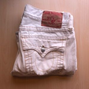 True Religion Billy jeans.  White denim size 33